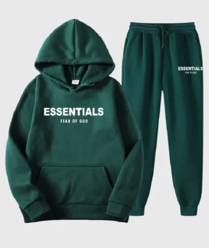 Essentials Fear of God Green Tracksuit