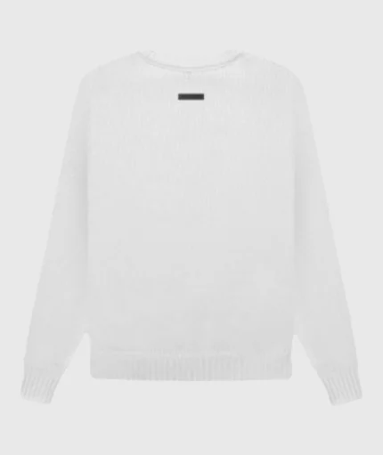 Essentials Overlapped White Sweatshirt