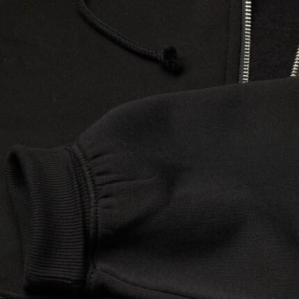 Essentials Oversized Zip-Through Black Hoodie