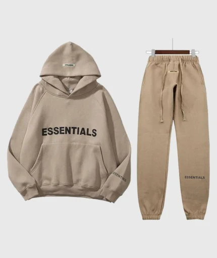 Essentials Fear Of God Oversized Brown Tracksuit