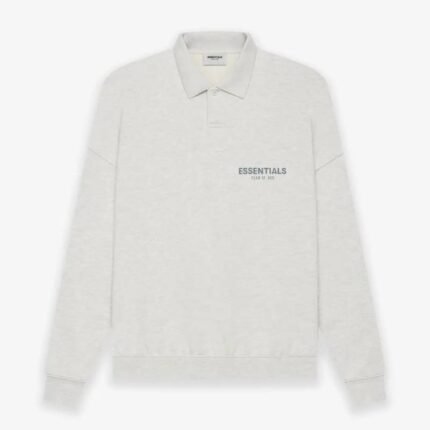 Fear of God Essentials Long Sleeve Polo Gray Sweatshirt