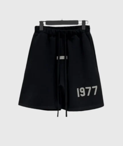 Fear of God Essentials 1977 Logo Black Shorts