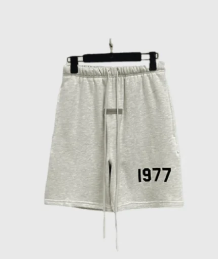 Fear of God Essentials 1977 Logo Grey Shorts