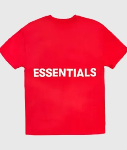 Fear of God Essentials Graphic Red T-Shirt