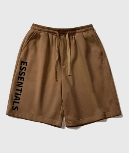 Fear of God Essentials Logo Brown Shorts