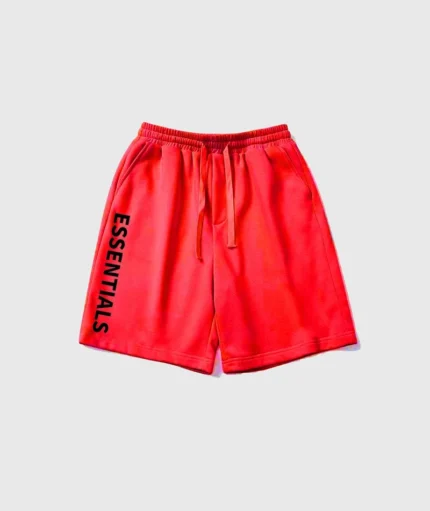 Fear of God Essentials Logo Red Shorts